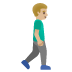 man walking facing right, medium-light skin tone